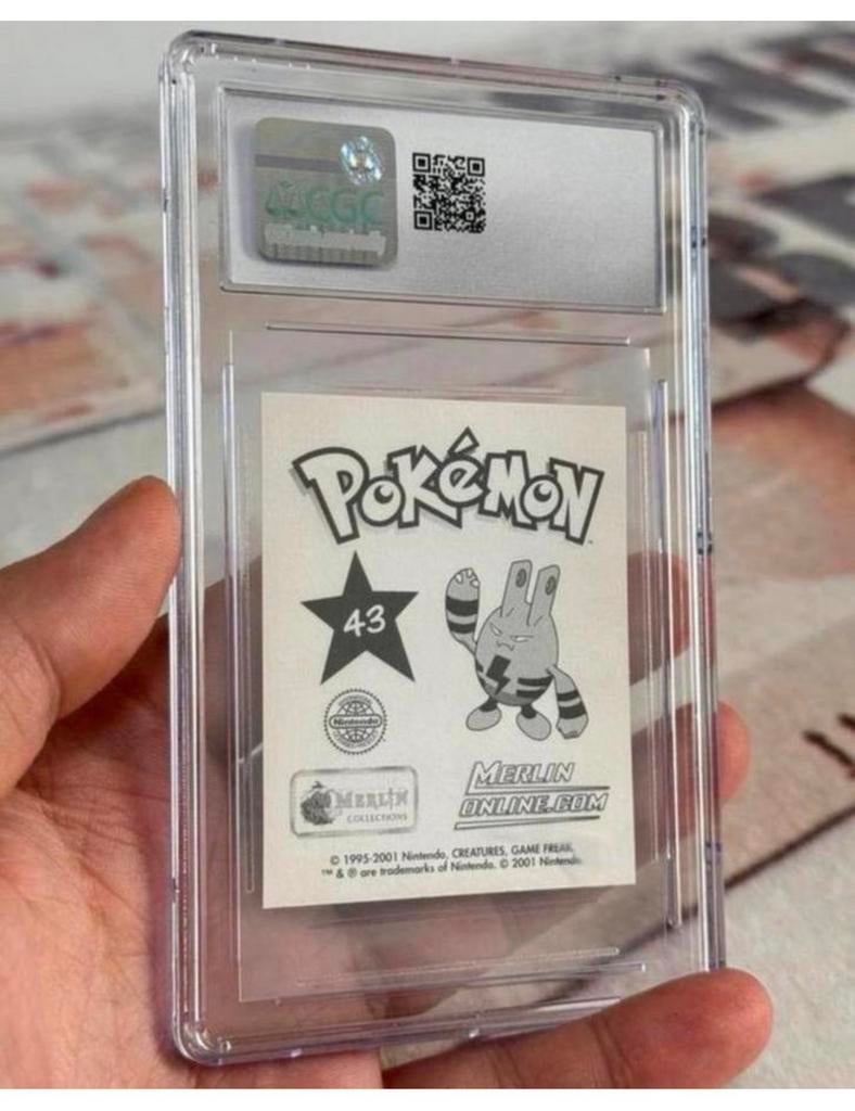 Grade-10 Totodile Merlin Pokemon Stickers 2001 Series 3-43, Ophalen of Verzenden, Nieuw, Losse kaart