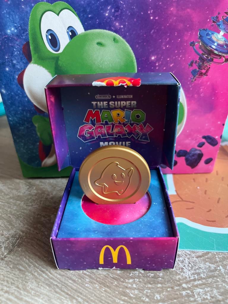 McDonald's Super Mario Galaxy Movie munt, Ophalen of Verzenden, Nieuw, Jongen of Meisje