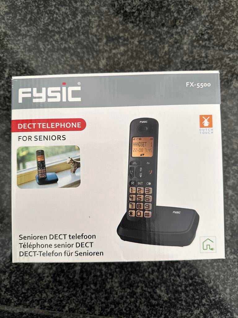 Fysic Dect Telefoon FX-5500 voor Senioren - Nieuw, Ophalen of Verzenden, Zo goed als nieuw, 1 handset