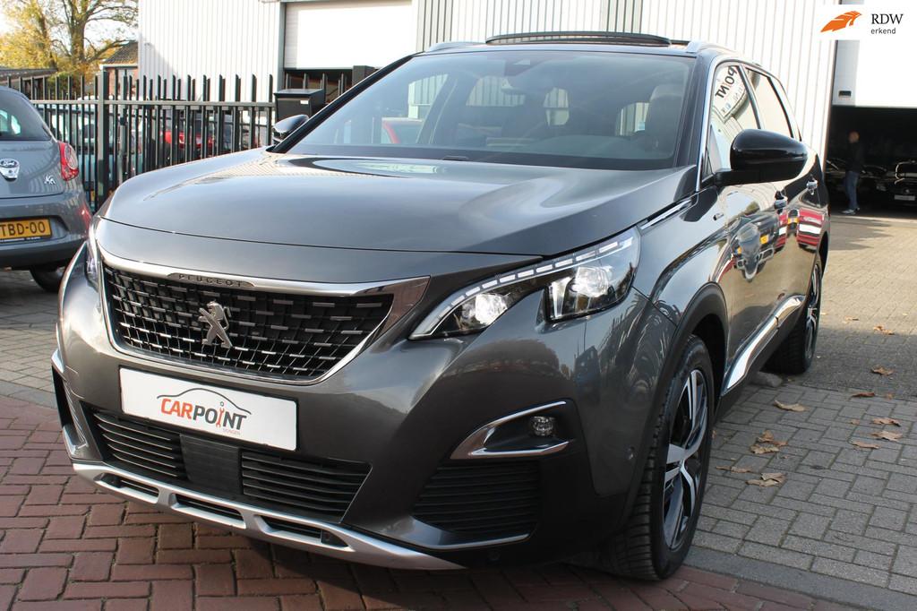 Peugeot 5008 1.2 PureTech GT-Line 7P. Pano LED Keyless Trekh, Lichtsensor, Gebruikt, Zwart, 1199 cc