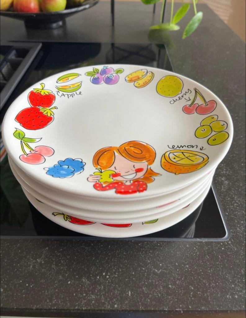 Blond amsterdam ontbijt borden 7 stuks veggie, Blond Amsterdam, Ophalen of Verzenden, Zo goed als nieuw, Bord(en)