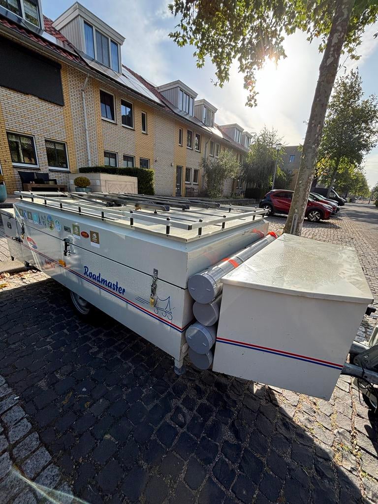 Omgebouwde vouwwagen met keuken en fietsenrek, Auto diversen, Aanhangers en Bagagewagens, Ophalen, Gebruikt