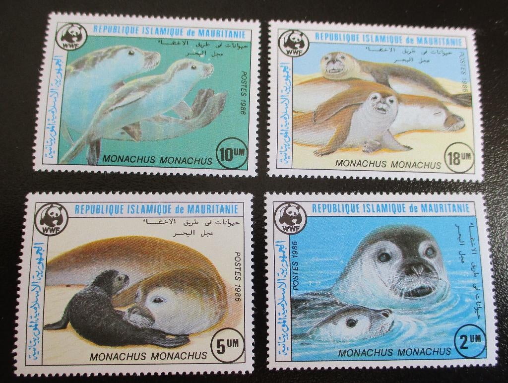 Mauretanië, WWF serie Monniksrob, Verzenden, Postfris, Dier of Natuur