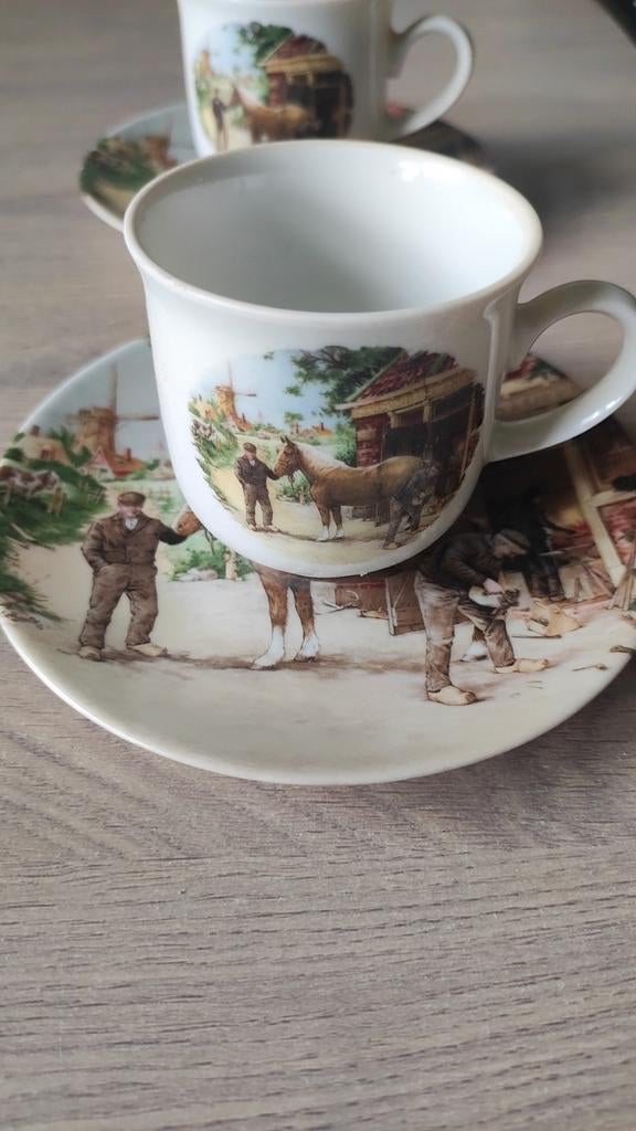 Klompenmaker kopje, Ophalen of Verzenden, Zo goed als nieuw, Porselein, Kop en/of schotel