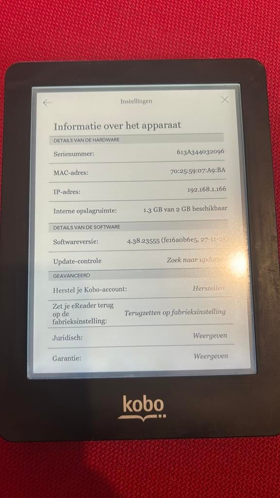 Kobo glo e-reader, Computers en Software, E-readers, Ophalen of Verzenden, Gebruikt