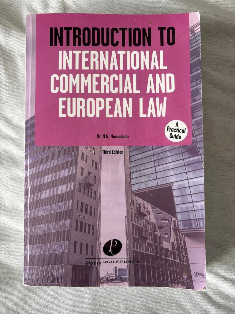 Introduction to International Commercial and European Law, Ophalen of Verzenden, Gamma, Zo goed als nieuw, HBO