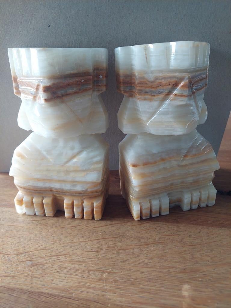 Onyx boekensteunen, set van twee, Ophalen of Verzenden