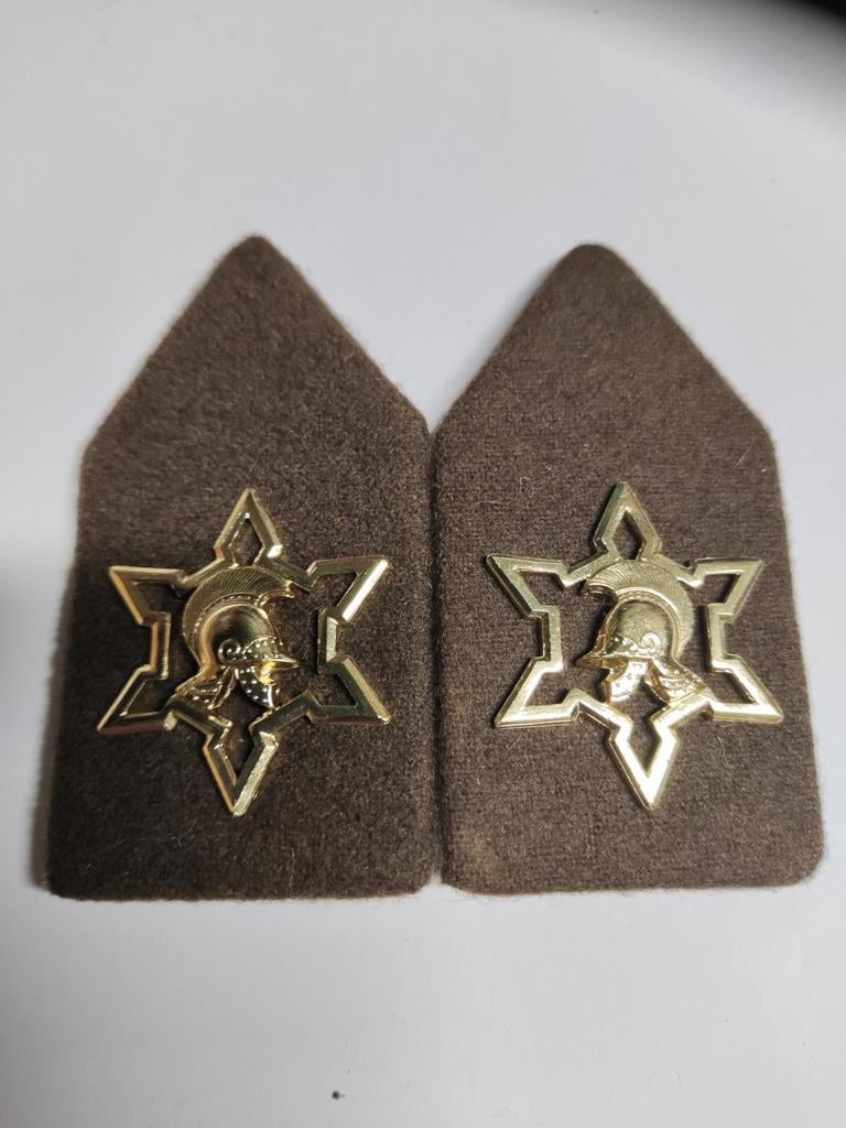 Set kraagspiegels Opzichter Fortificaties van de Genie, Verzamelen, Militaria | Algemeen, Ophalen of Verzenden, Landmacht, Nederland