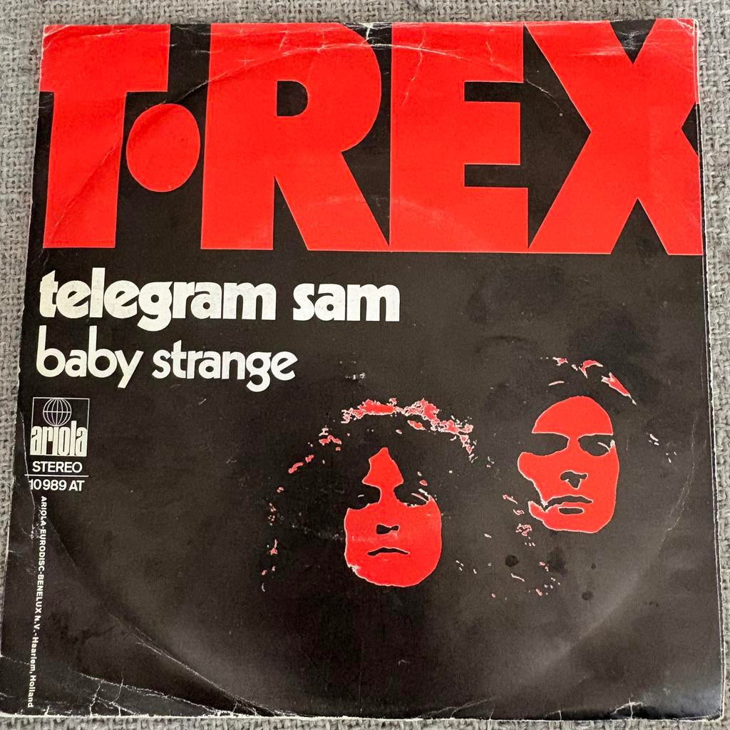 Vinyl single T. Rex - Telegram Sam / Baby strange, Ophalen of Verzenden, Gebruikt, Pop