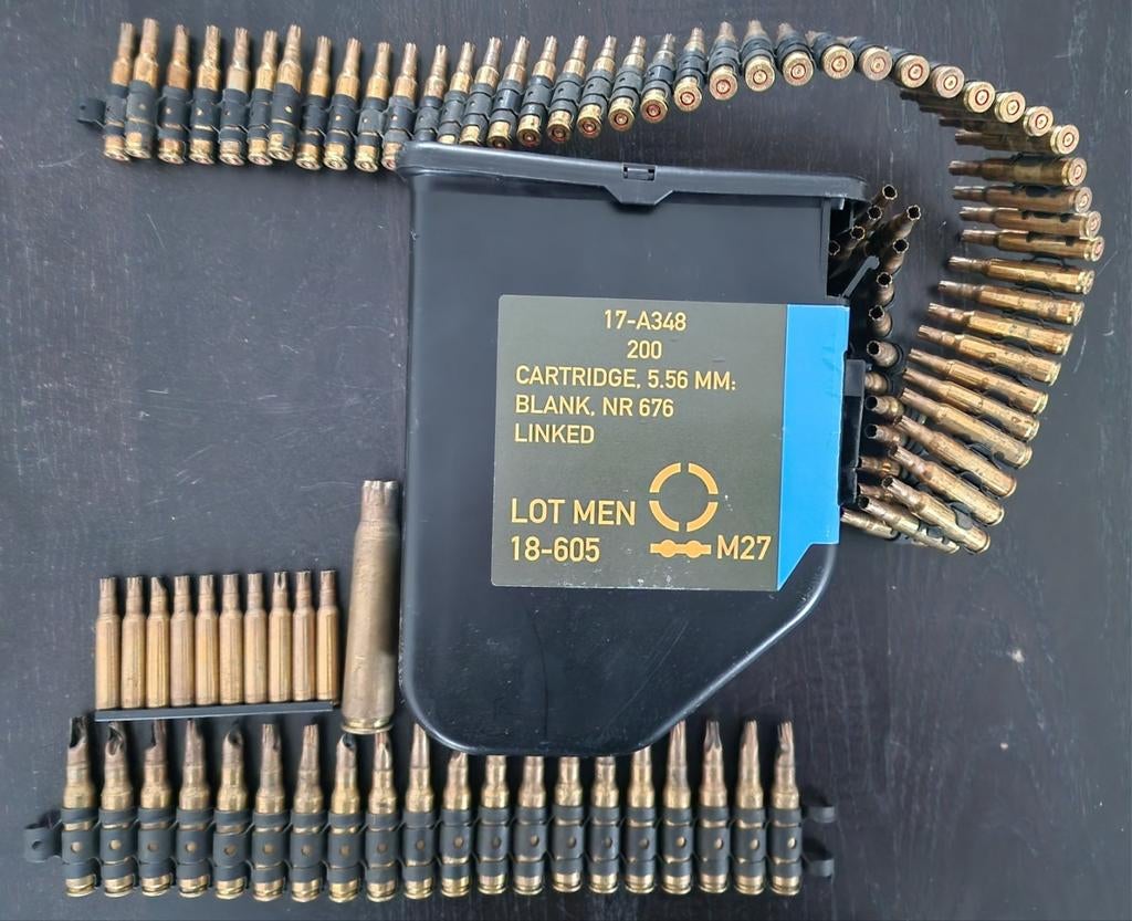 Kleine verzameling moderne munitie 5,56 mm 7,62 mm 12,7 mm, Verzamelen, Ophalen of Verzenden, Landmacht, Nederland, Hulzen of Bodemvondsten