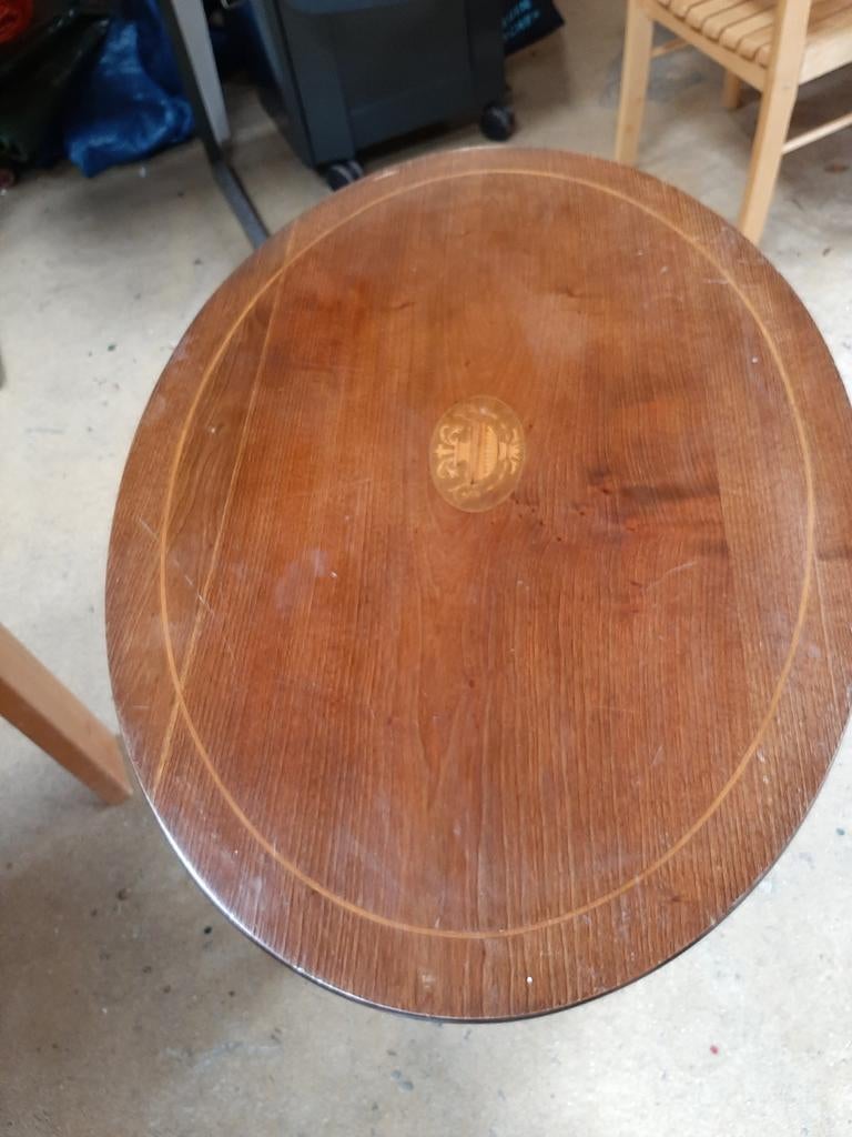 Art Deco Ovalen Tafeltje - 90x63x65 cm, Huis en Inrichting, Tafels | Bijzettafels, Ophalen, Gebruikt, 75 cm of meer, Art Deco