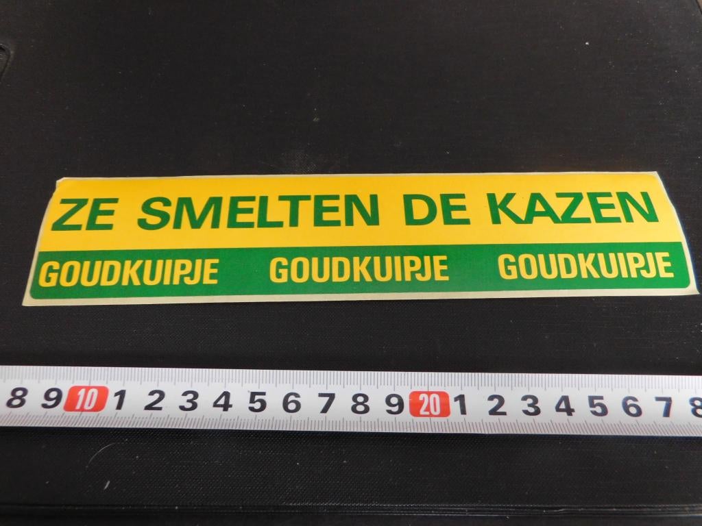 sticker Ze smelten de kazen  GOUDKUIPJE, Ophalen, Zo goed als nieuw