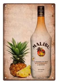 Vintage metalen bordje Malibu (30x20cm), Ophalen of Verzenden, Nieuw