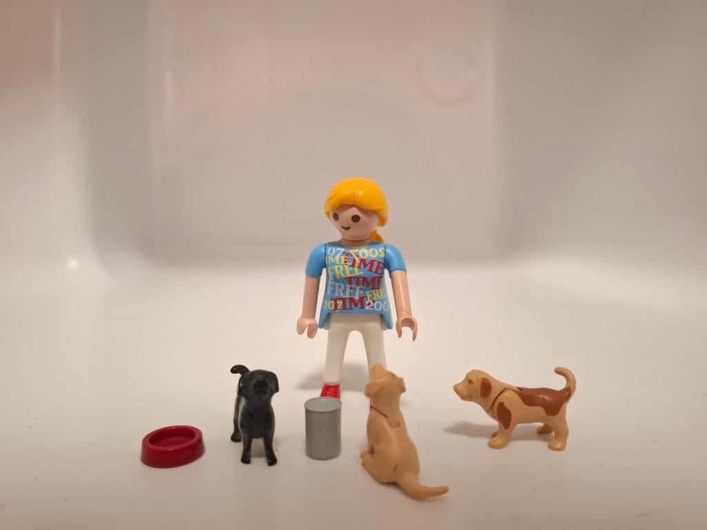 Playmobil 4687 - mama met puppies, Ophalen of Verzenden, Zo goed als nieuw, Complete set