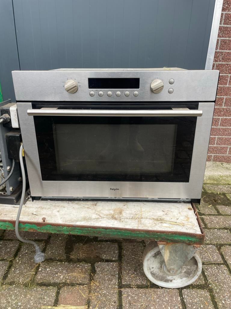 Pelgrim MAC696RVS inbouw combi-oven, Ophalen, Gebruikt, 45 tot 60 cm