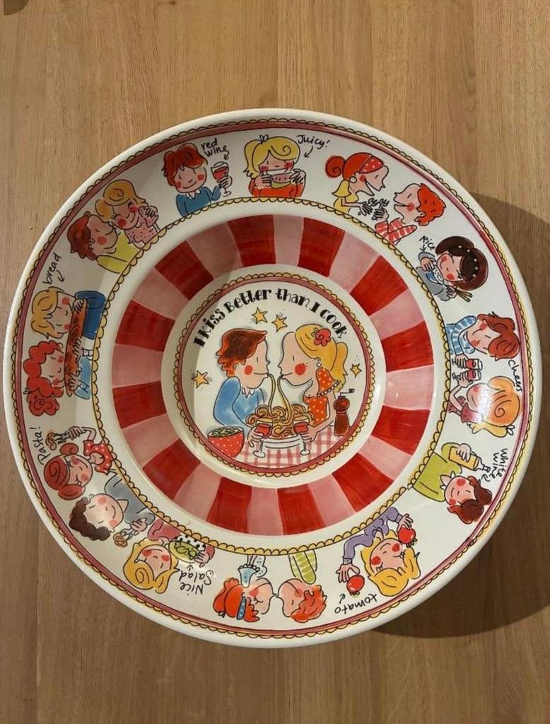 Blond Amsterdam Pastabord - i kiss better than i cook', Huis en Inrichting, Keuken | Servies, Ophalen of Verzenden