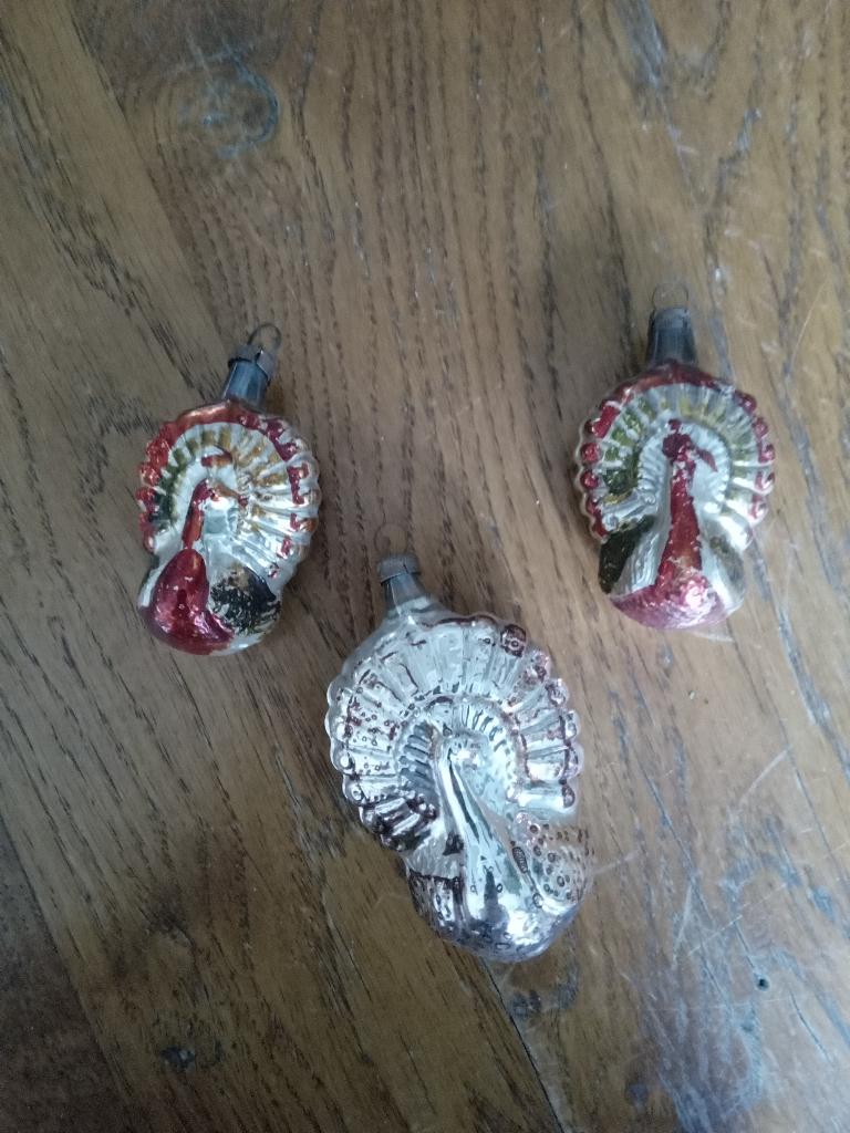 antieke kerstbal nr 342 model pauw-kalkoen?, Ophalen of Verzenden, Gebruikt