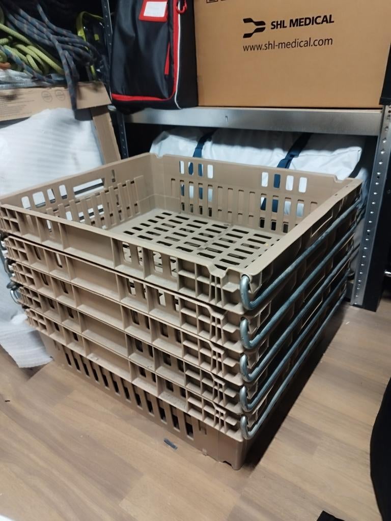 5 Bakkers kratten in goede staat, Ophalen, Gebruikt, 60 cm of meer, 50 tot 75 cm