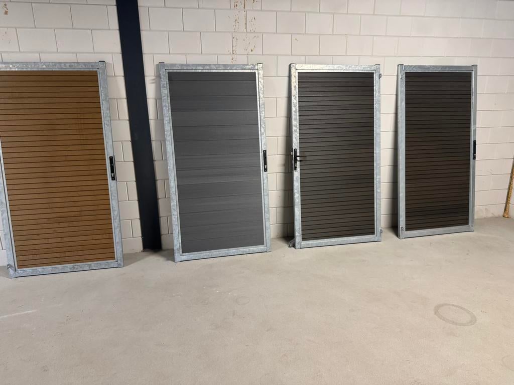 Poorten composiet met kozijn frame op kleur maatwerk, Tuin en Terras, Ophalen, Stema poorten, Info@stemapoorten.nl, 150 tot 200 cm