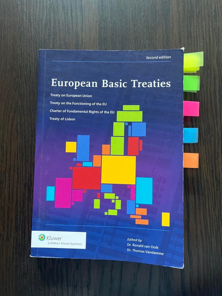 European Basic Treaties - 2nd Edition, Boeken, Studieboeken en Cursussen, Ophalen, Alpha, Gelezen, WO