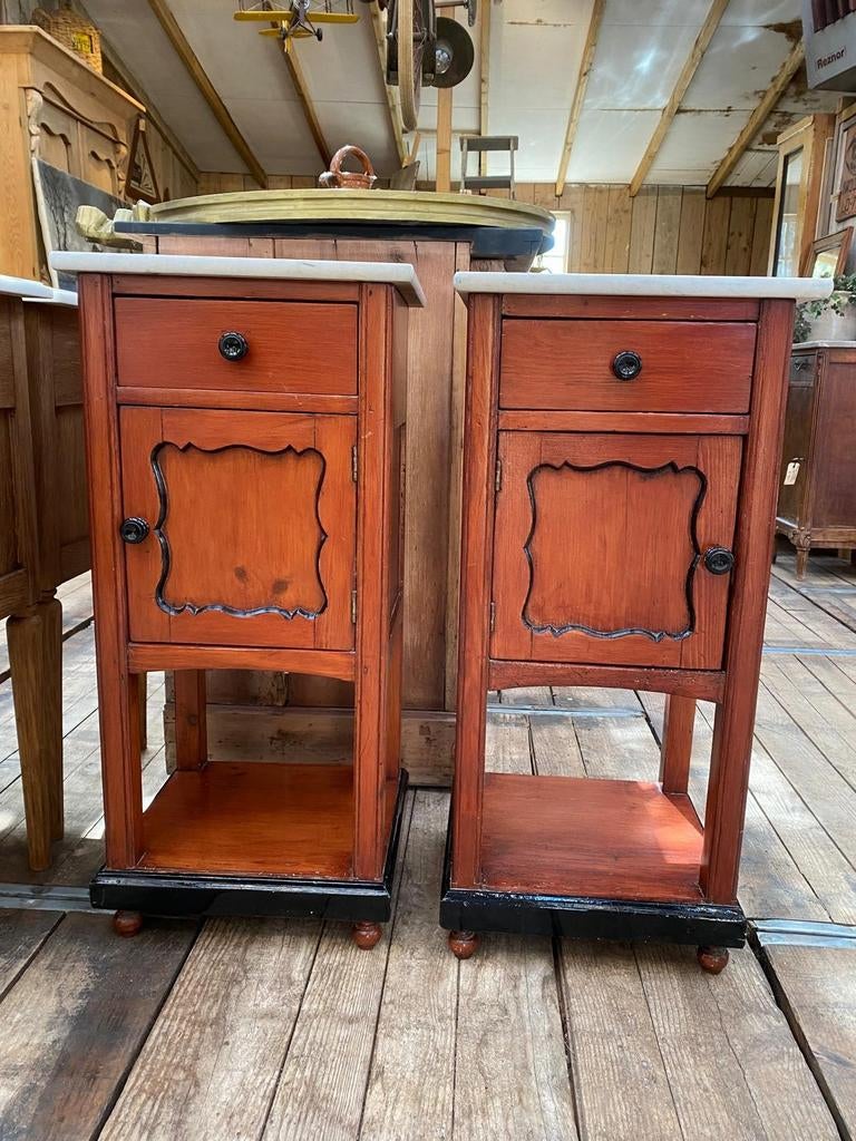 Twee Franse kastjes nachtkastjes, Ophalen, Gebruikt, Minder dan 45 cm