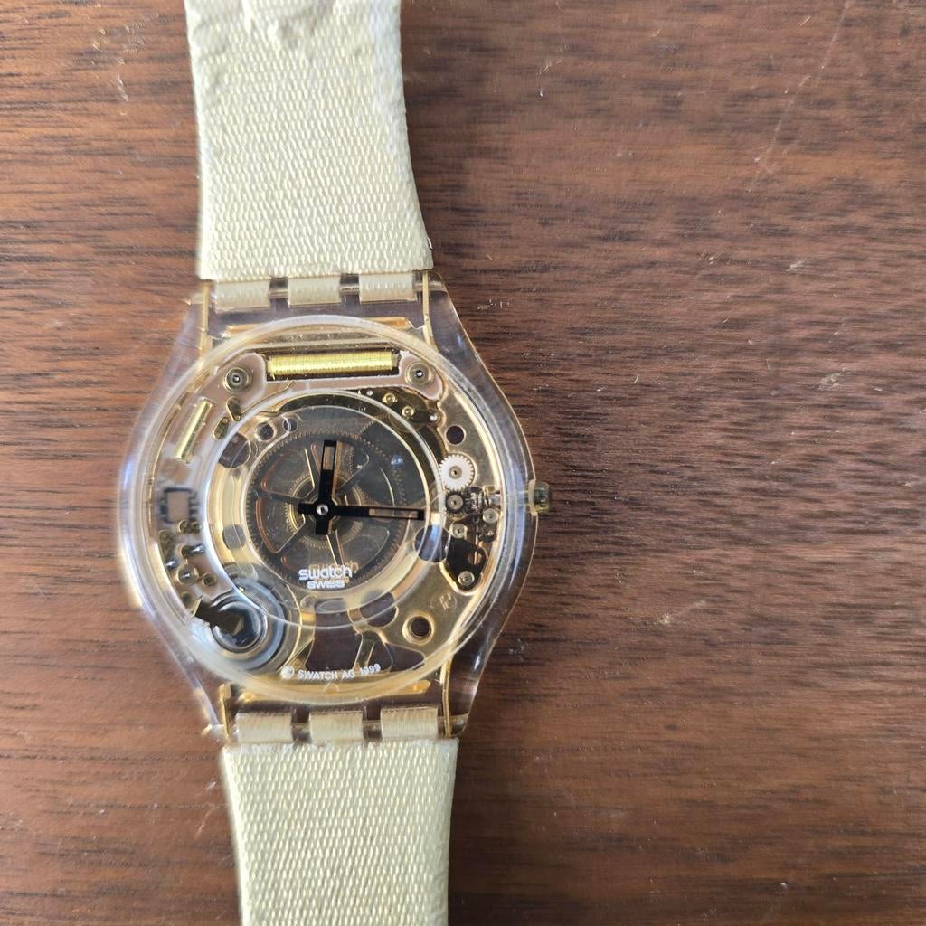 Swatch Gold Jelly 1999, swatch horloge collectors item, Kunststof, Gebruikt, Polshorloge, Swatch