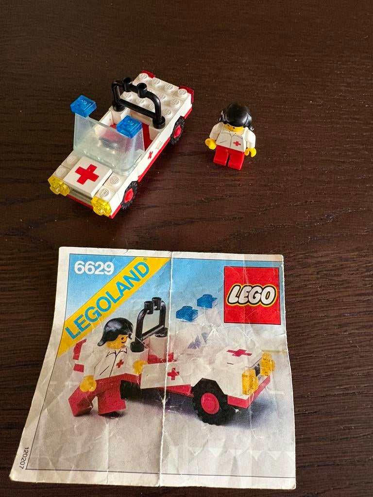 Lego vintage ambulance 6629 compleet, Ophalen of Verzenden, Zo goed als nieuw