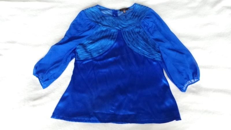 TED BAKER kobaltblauw zijden blouse maat 2 - M, Kleding | Dames, Truien en Vesten, Maat 38/40 (M), Blauw, Nieuw, Ophalen of Verzenden