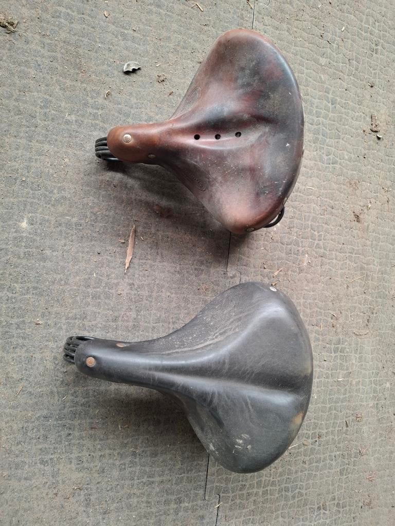 Fietszadels oldtimer, Ophalen of Verzenden, Gebruikt, Zadel