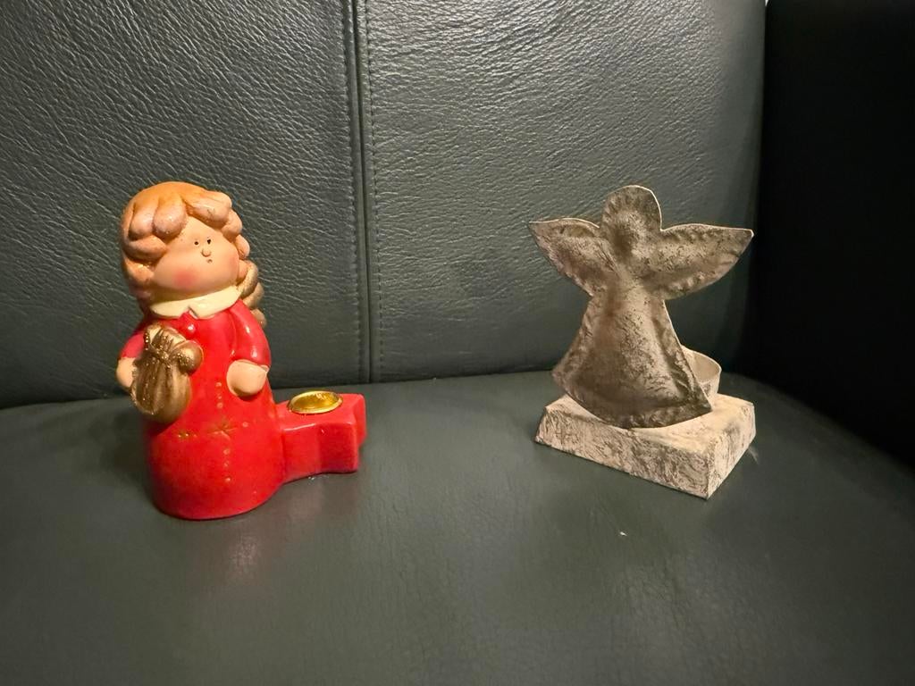 Engelen beeldjes als kaarthouders, Ophalen of Verzenden, Gebruikt, Religie