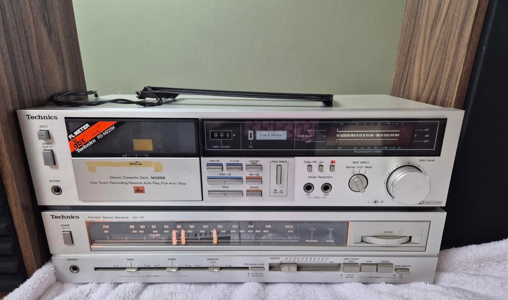 Vintage Technics set met Bose luidsprekers, Gebruikt, Losse componenten, Ophalen, Tuner of Radio