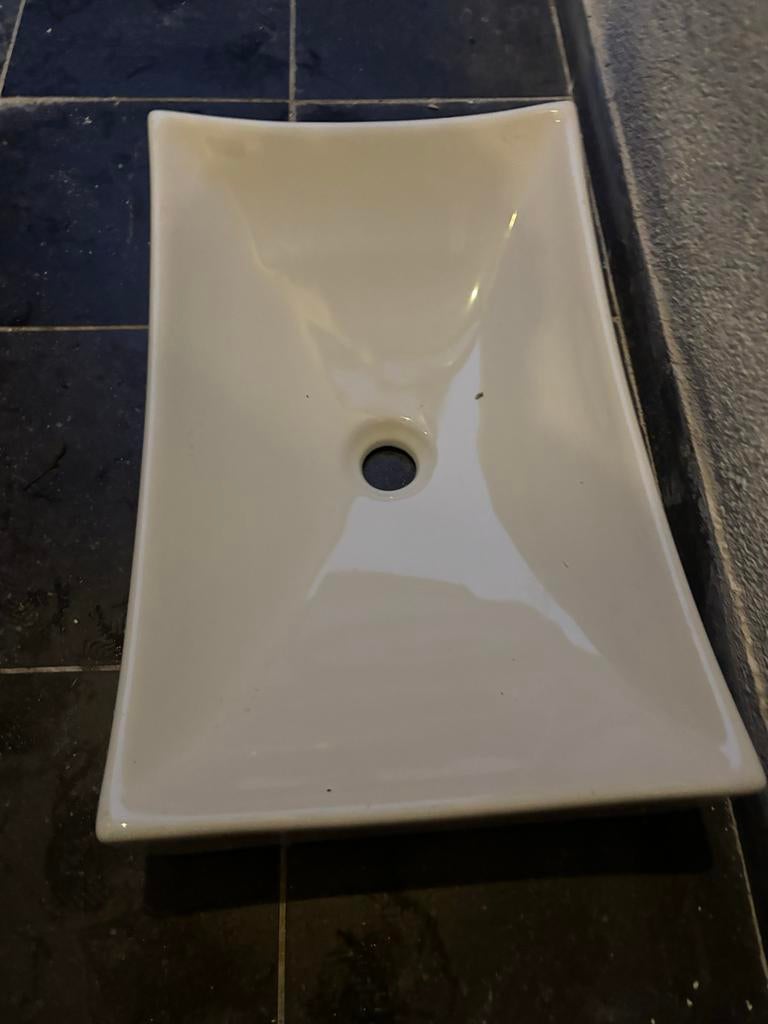 Wastafel waskom wit geglazuurd 55x35cm - Nieuw, Ophalen, Nieuw