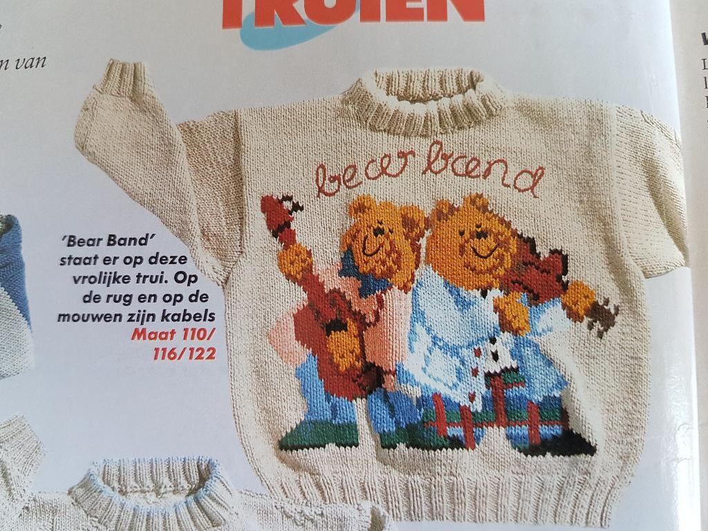 Berenband trui breipatroon, Ophalen of Verzenden, Zo goed als nieuw, Breien, Patroon of Boek
