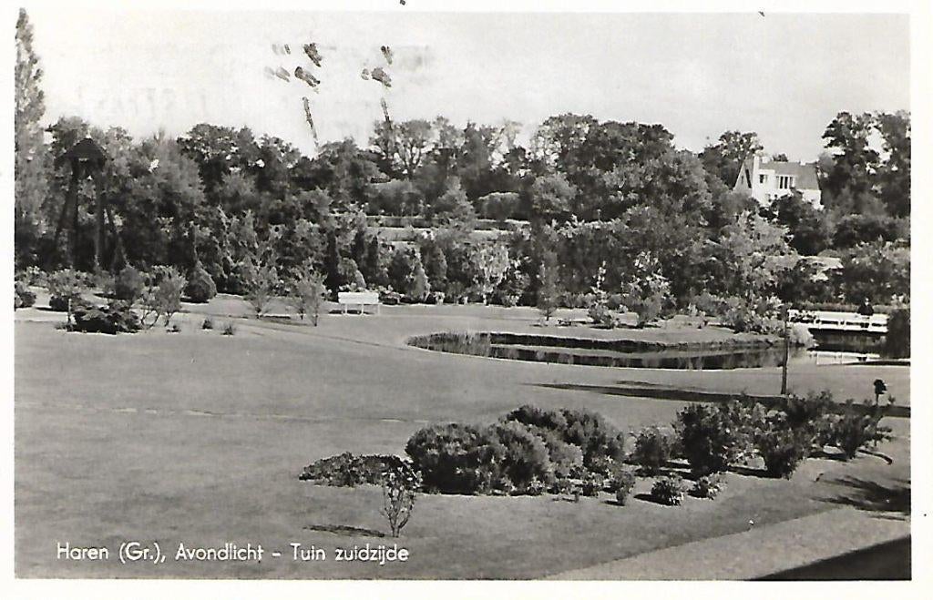 Haren- -Avondlicht, Tuin-Zuidzijde., Verzenden, 1960 tot 1980, Gelopen, Groningen