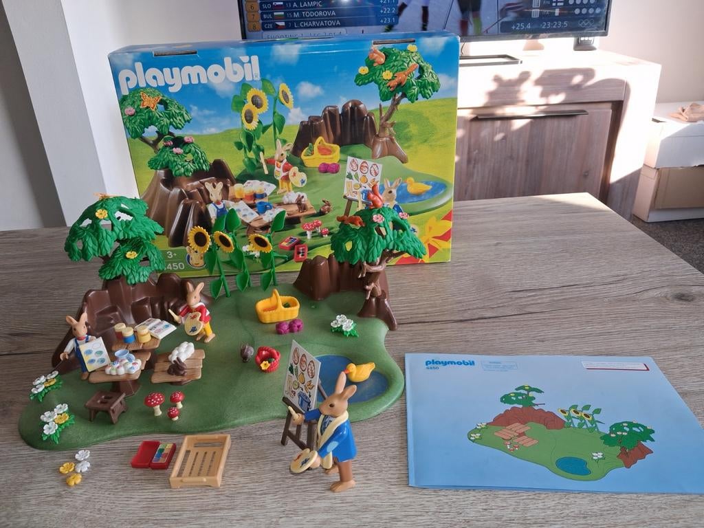 PLAYMOBIL  WERKPLAATS VAN DE PAASHAAS 4450, Kinderen en Baby's, Speelgoed | Playmobil, Ophalen of Verzenden, Zo goed als nieuw