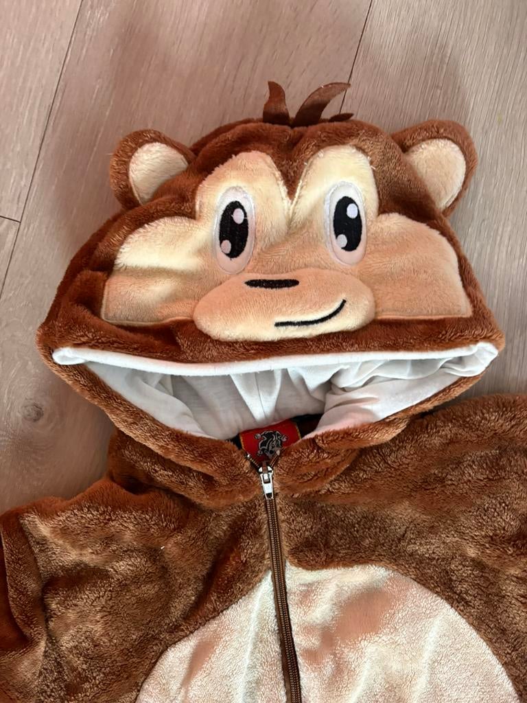 Apen onesie maat 128, Ophalen, Zo goed als nieuw, 122 t/m 128, Jongen of Meisje