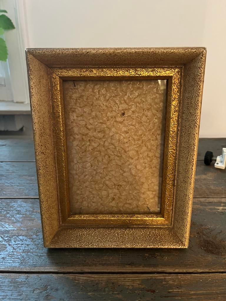 ANTIEKE KADER LIJST GOUDKLEUR FOTOLIJST, Huis en Inrichting, Woonaccessoires | Lijsten, Ophalen of Verzenden, Gebruikt, Hout, Minder dan 50 cm