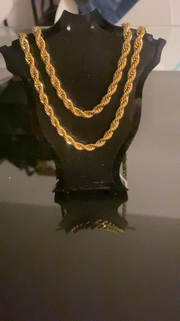 Rope chain/ketting, Met hanger, Nieuw, Ophalen of Verzenden, Goud