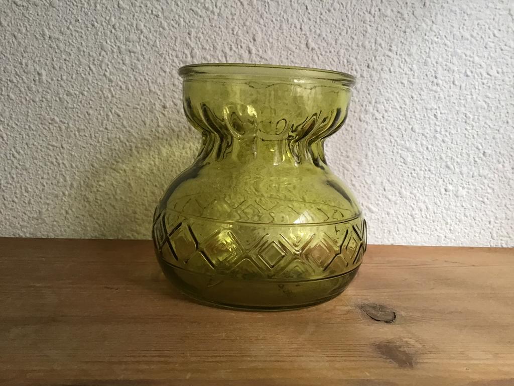 Hyacint glas, bollen vaasje., Ophalen of Verzenden, Minder dan 50 cm, Groen, Glas