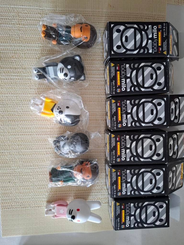 Baby Milo Serie 005 Medicom X Bape Play figuren (6 stuks), Ophalen of Verzenden, Nieuw