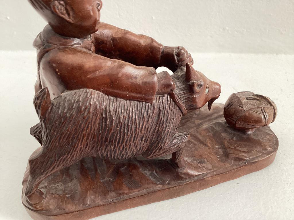 Jongetje met bok, Japans, Ophalen of Verzenden