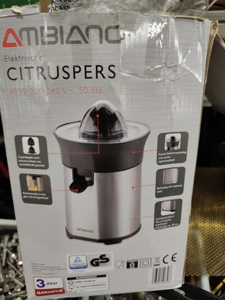 Ambiano Elektrische Citruspers - Nieuw in Doos, Ophalen, Nieuw, Elektrisch, Citruspers