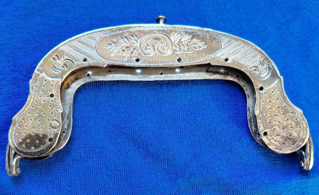 antieke tasbeugel, Antiek en Kunst, Antiek | Goud en Zilver, Verzenden, Zilver