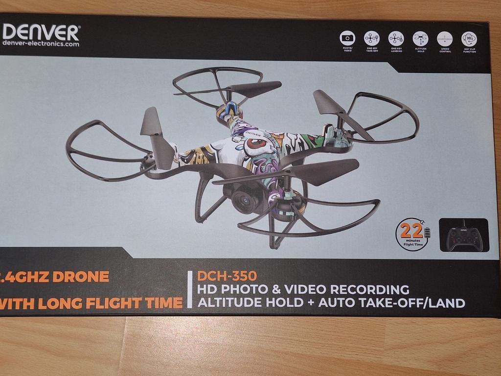 Denver DCH-350 Drone met HD Camera en Lange Vliegtijd, Ophalen of Verzenden, Niet werkend, Overige merken