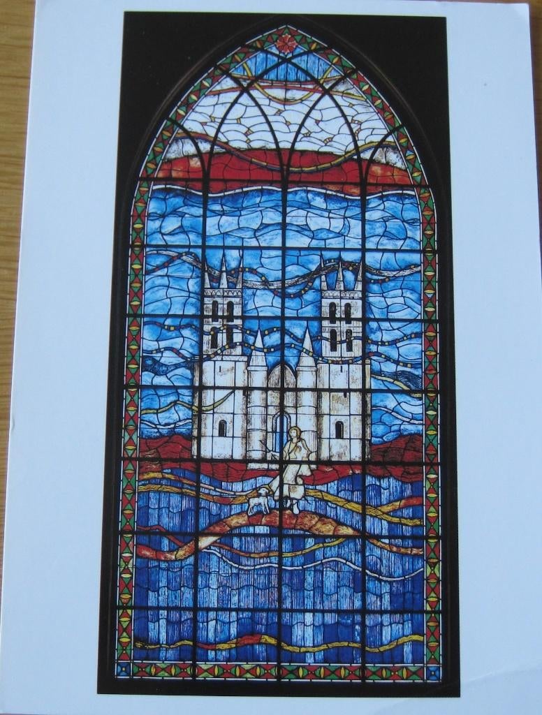 glas in lood raam van de Eglise Saint Roche - Montpellier, Verzenden, 1980 tot heden, Ongelopen, Overige thema's