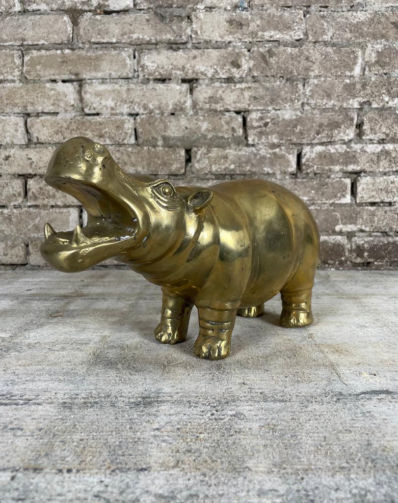 Brass nijlpaard pole to pole, Huize-Hendriks, Nieuw, Ophalen of Verzenden, Info@huize-hendriks.nl