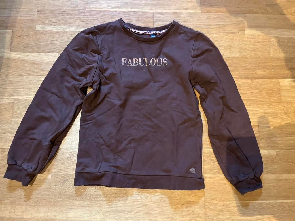 Bruine trui van Quapi maat 134/140, Kinderen en Baby's, Kinderkleding | Maat 134, Ophalen of Verzenden, Zo goed als nieuw, Meisje