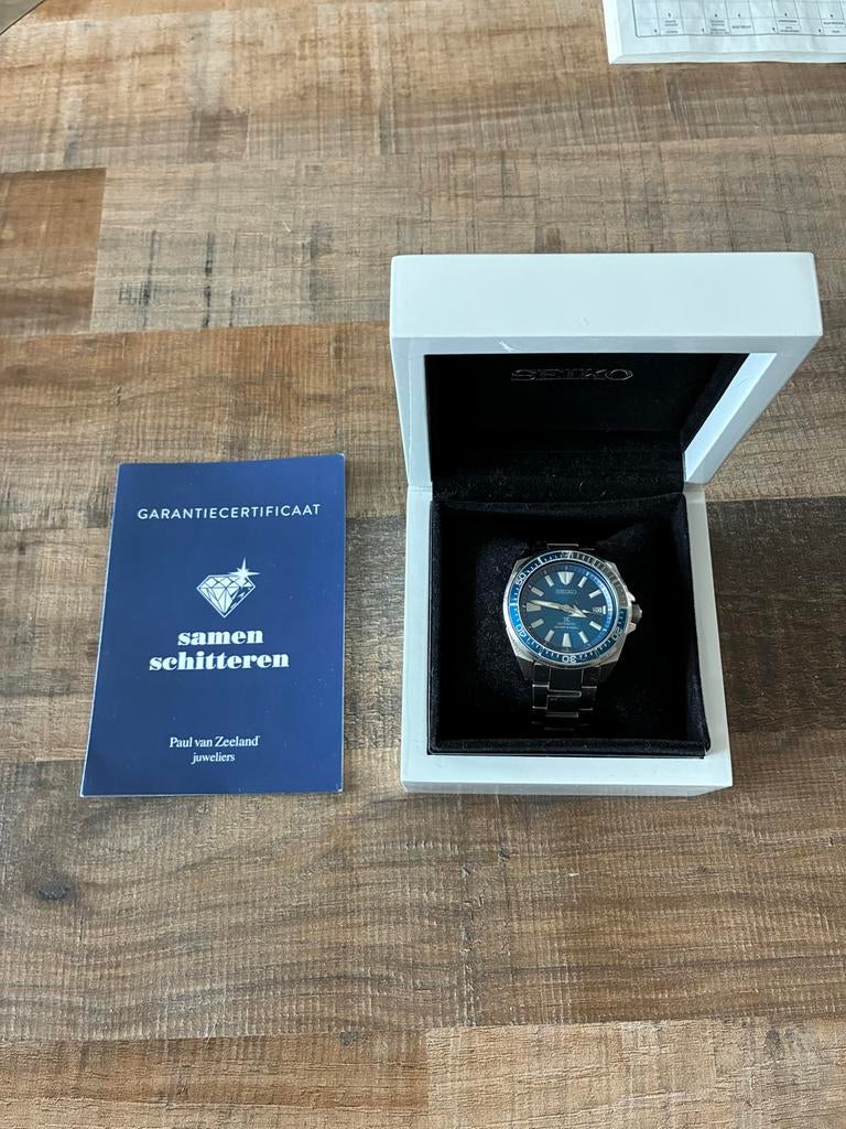Seiko Prospex - Save the Ocean special edition, Staal, Polshorloge, Ophalen of Verzenden, Zo goed als nieuw