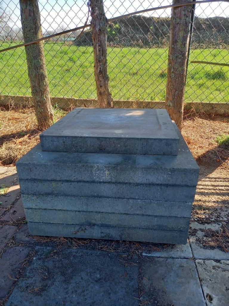 5 Dikke betontegels 50x50cm, Tuin en Terras, Tegels en Klinkers, Ophalen, Zo goed als nieuw, Beton, Terrastegels