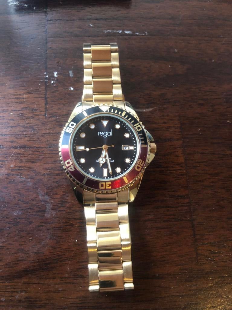 Goudkleurige Regal herenhorloge, Overige materialen, Polshorloge, Nieuw, Ophalen